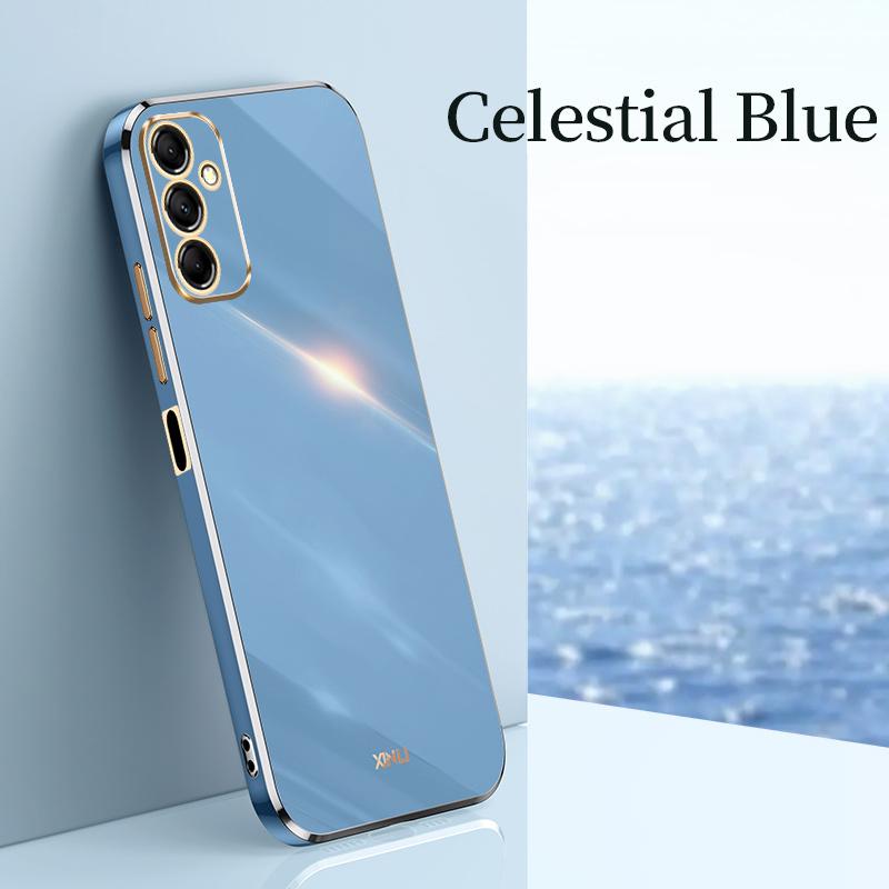 Electroplated Plating Square Frame Phone Case Funda For Samsung Galaxy A56 A36 A26 A16 A55 A35 A25 A15 A 55 35 25 5G Soft Cover
