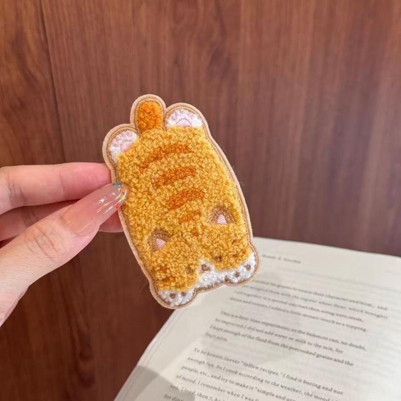 Cat Pattern Bangs Magic Hair Paste Stickers Washable Non-Slip 1/6pcs Hair Styling Accessories for Girls Daily Hairstyling