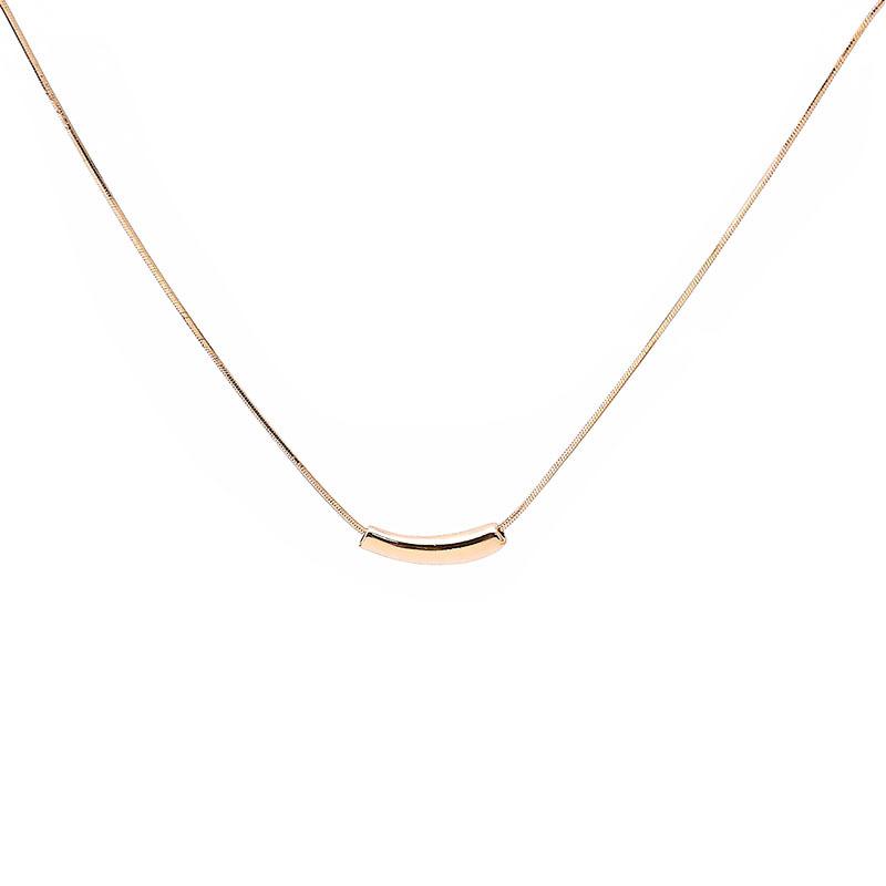 Small Eggplant Elbow Necklace Female Titanium Steel Clavicle Chain Snake Bone Chain Stainless Steel