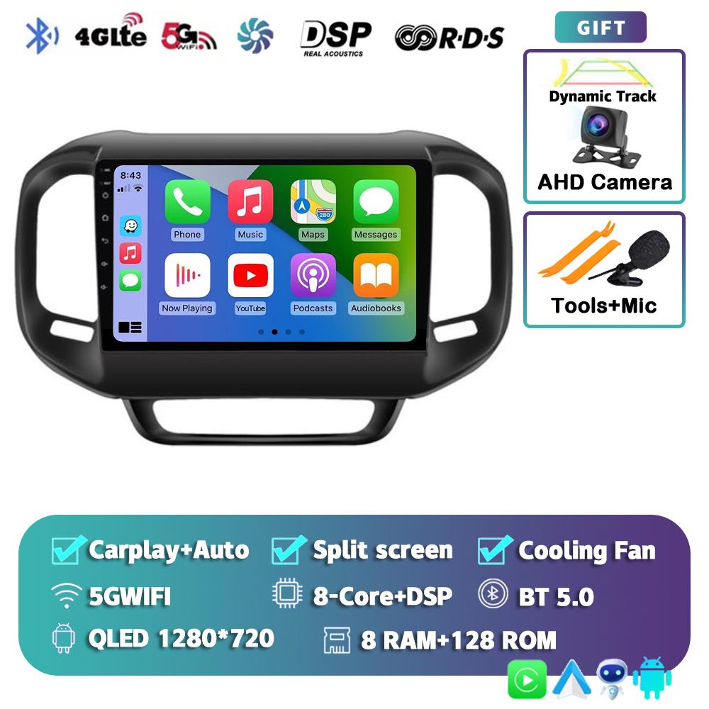 Android 14 Carplay Auto 4G+WIFI Car Radio For FIAT Toro 2017 - 2021 Multimedia Video Player Navigation GPS DSP 360 Camera Stereo