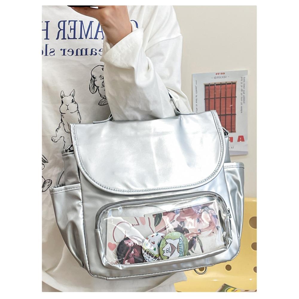 New Niche Multi-Purpose Backpack Transparent Ulzzang Cute Ita Bag Girl'S Class Crossbody Bag Itabag Cartoon Student Backpack