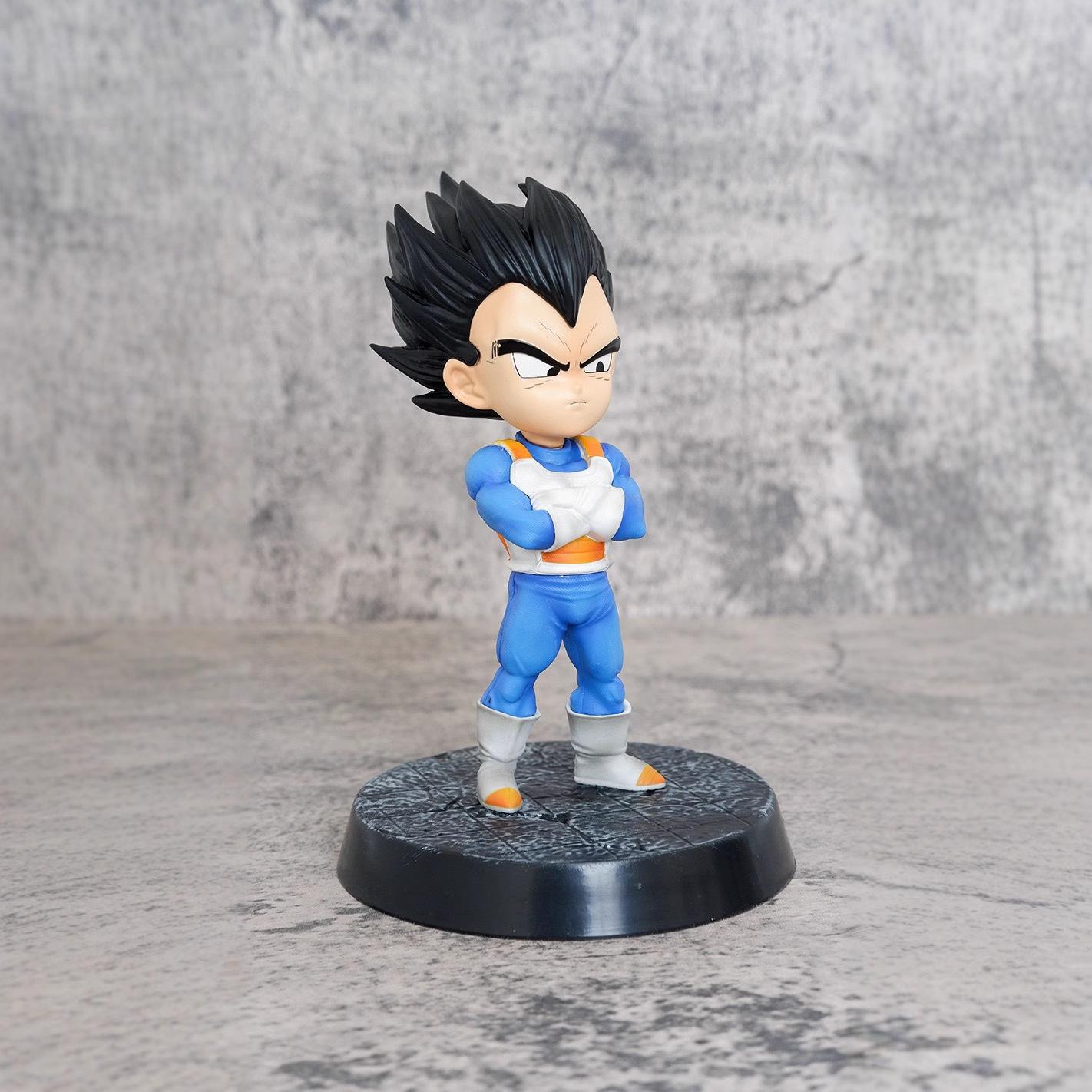 

Anime Dragon Ball Daima 18cm Chibi Vegeta Goku Super Saiyan 4 Articulated Figure Pvc Collectible Statue Figurine Model Toy Gift синий