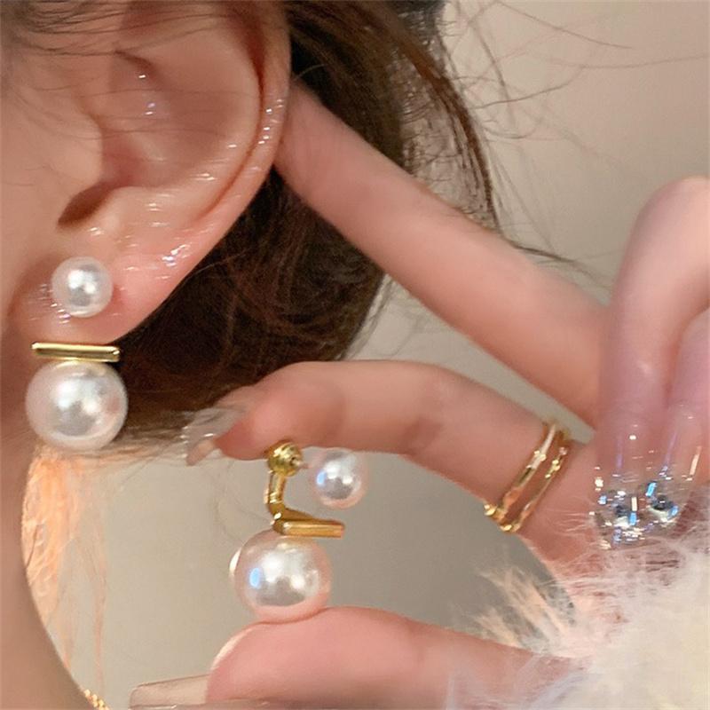 

Серьги с жемчугом в корейском стиле, милые простые роскошные серьги для женщин 1 Pair