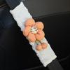 Delicacy Safety Belt Protector Puff Flower Seatbelt Shoulder Pads Car Seat Belt Cover  Car-styling
