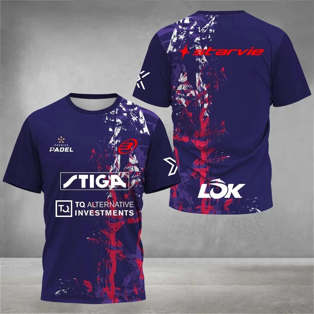 Padel Jersey Breathable Quick Drying Tennis Short Sleeve T-shirt Large Men's Sports Fitness Top Loose Sweatwicking Casual Shirt