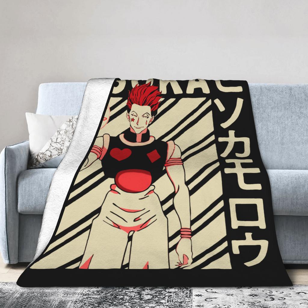 Hunter X Hunter Hisoka Decke Fleece Dekoration Anime Kawaii Manga Super Warme Kuscheldecke für Bettwäsche Auto Tagesdecken