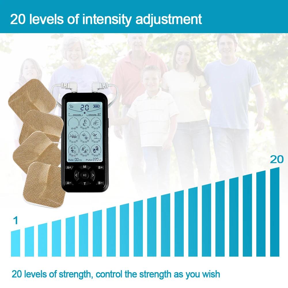 36 Modes Electric Tens Relax Muscle Stimulator EMS Acupuncture Body Massager Digital Therapy Slimming Machine Electrostimulator