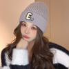 Versatile Face protecting Small Ear Protecting Hat Korean Version Dopamine Letters Warm Knitted Hat for Women