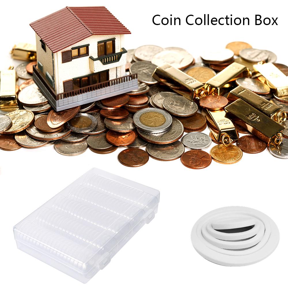 100 Pieces 30mm Silver Coin Holder Clear Coin Capsule Storage Container Coin Case with Gasket and Plastic for Home Collection