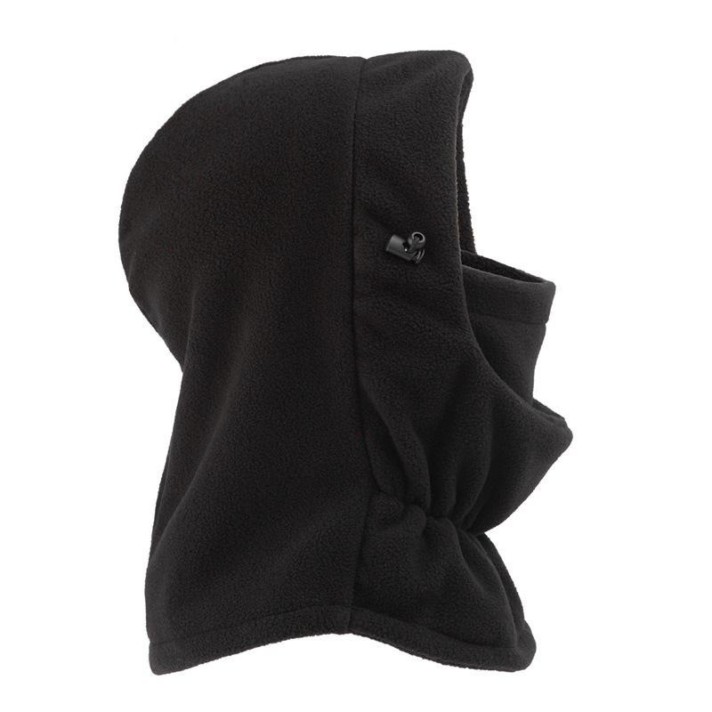 Черная зимняя утепленная флисовая балаклава для взрослых onesize