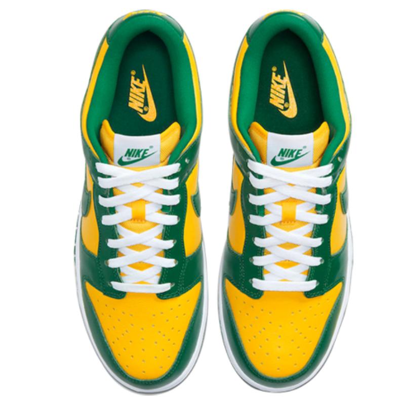 Nike Dunk Brazil Fashion Trend Low-top Skate Shoes Unisex Brazil Yellow and Green CU1727-700