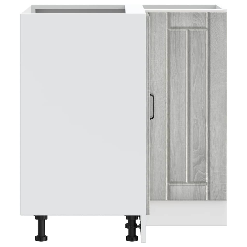 Corner Base Kitchen Cabinet Lucca Grey Sonoma Glued Wood