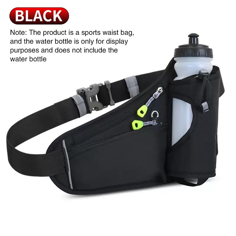 Multifunctional Outdoor Waist Bag Waterproof Running Fanny Pack with Water Bottle Holder Phone Pouch for Sports Fitness Hiking