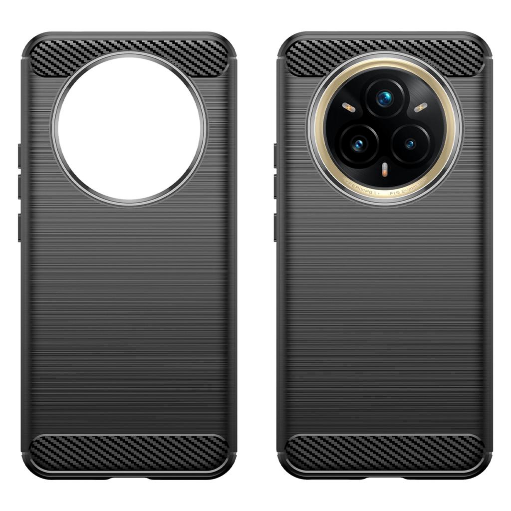 For Realme 14 Pro+ 5G Case Protective Phone Cover Carbon Fiber Texture Brushed