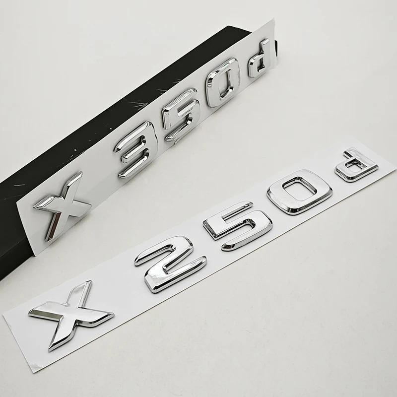 3D ABS Car Letters Rear Trunk Badge Logo X250d X350d Emblem Decals For Mercedes Benz Pickup Truck X250d X350d Tail Accessories JZX4