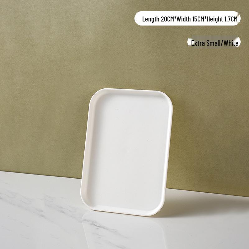 Rectangular Plastic Tea and Snack Tray for Home, Hotel, or Restaurant Use