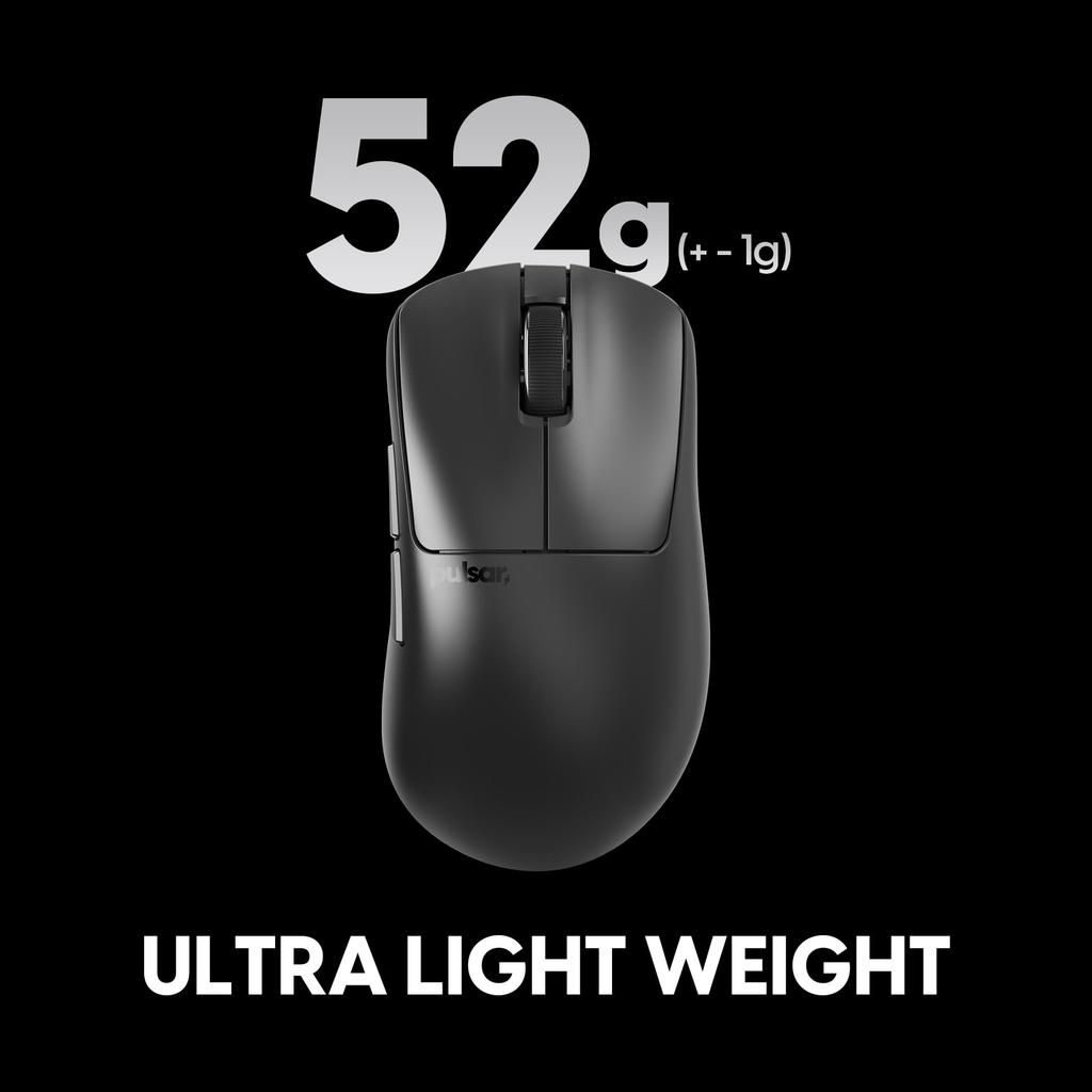 Pulsar Gaming Gears Xlite V4 Mini Wireless Gaming 32000 Optical swith Flagship Sensor Mouse, Ultra-Lightweight (52g), 1ms, DPI, XS-1
