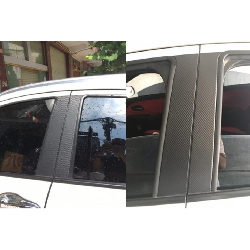 Car Styling Carbon Fiber Window Trim Garnish Pillar Middle Sticker Decoration Film For Honda HRV Vezel 2015 2016 2017 2018