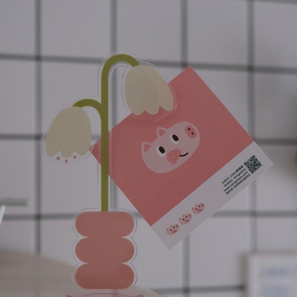 Decorative Desk Note Clip Flower Shape Floral Memo Holder Kawaii Vertical Photo Stand  Table Decor