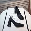 2025 Spring Designer Women Pumps Fashion Shallow Slip On Shoes Ladies Comfort Outdoor High Heel Office Lady