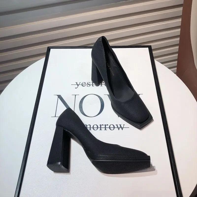 2025 Spring Designer Women Pumps Fashion Shallow Slip On Shoes Ladies Comfort Outdoor High Heel Office Lady