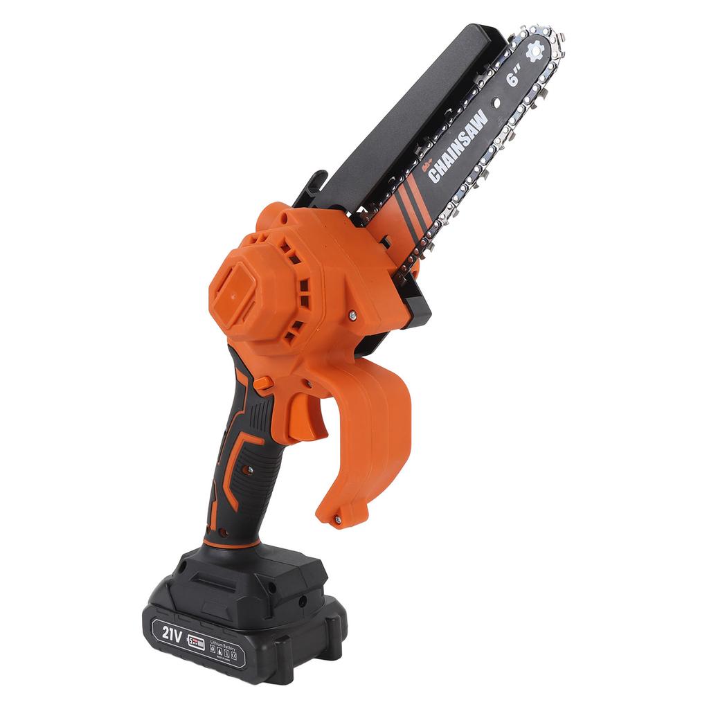 550W Mini Chainsaw with 6in 8in Saw Blade Handheld Powerful Chain Saw Dual Battery for Wood Cutting