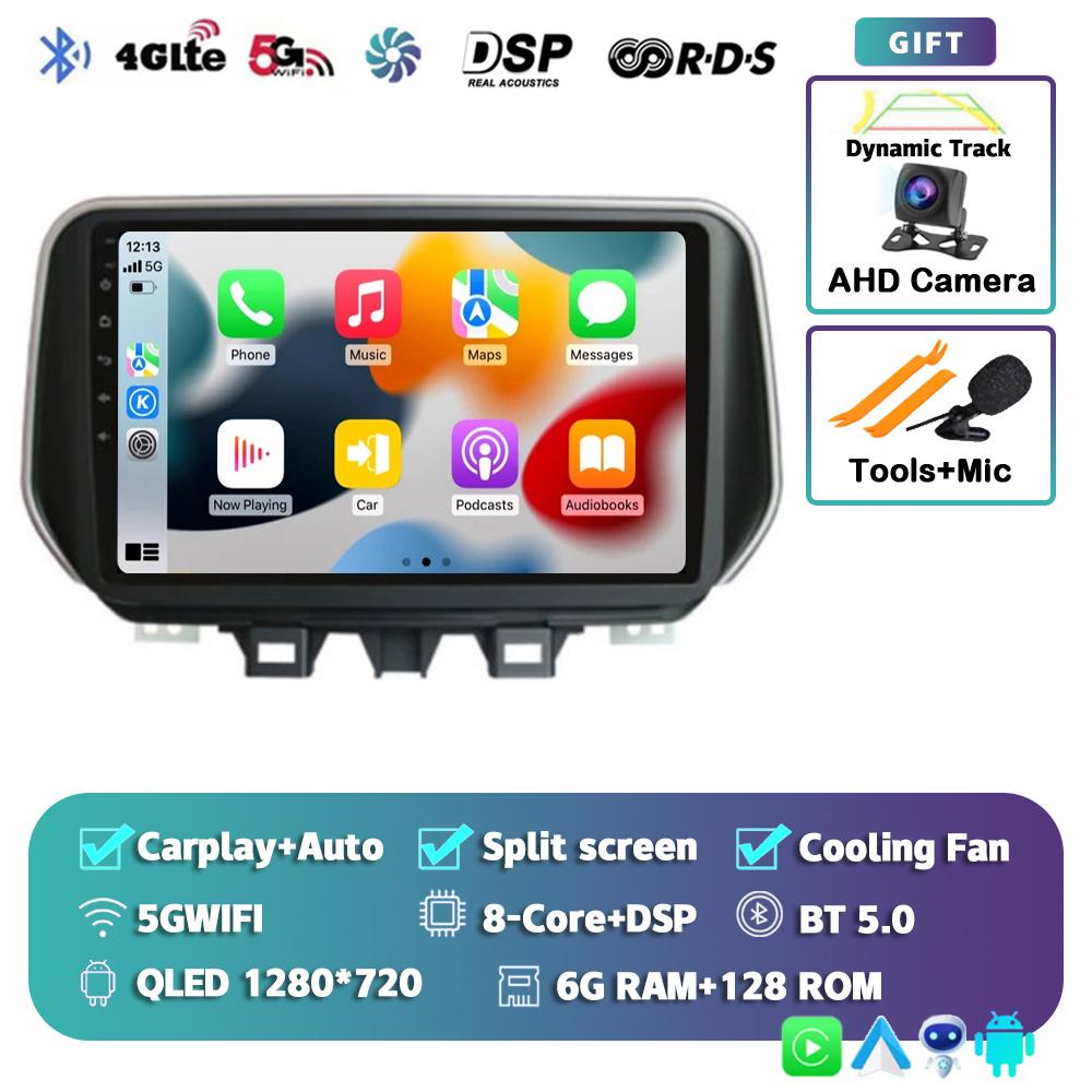Android 14 Carplay Auto 4G+WIFI Car Radio For Hyundai Tucson IX35 2018 2019 2020 Multimedia Video Player Navigation GPS Stereo