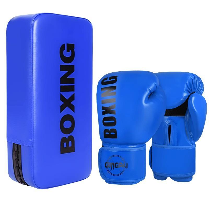 Kids Adult Boxing Gloves Set With Hand Targets Foot Target Martial Arts Training PU Leather 6oz-12oz