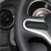 Coprivolante in Microfibra e Pelle Antiscivolo Nero per Honda Fit 2009-2013 City 2009-2013 Jazz 2009-2013 ight 2010