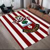 Southampton FC Flannel Pattern Square Carpet,Area Rug,Carpet Rug for Living Room Bedroom Sofa Playroom Decor,Non-slip Floor Mat