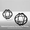 Metal Geometric Sculpture Decorative with Interlocking Rings Elegant