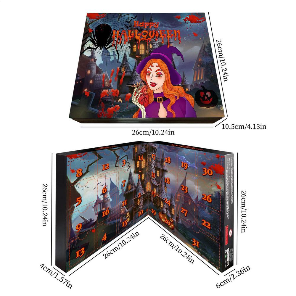 

Halloweens Calendar Advent 2025 Halloweens Calendar Advent 2025 Horror Collectible Figures Doll Toys For Kids Women Kitchen Teen Xxl