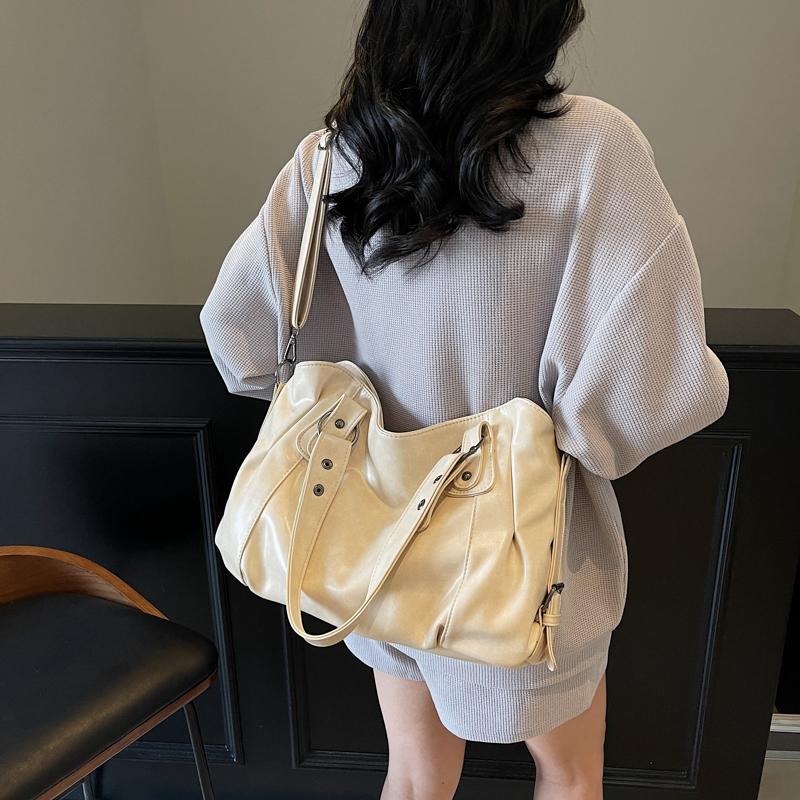 Vintage Damen PU Handtasche, Einfache Tragetasche, Messenger Bag mit großem Fassungsvermögen, Modische Alltags-Handtasche mit großem Fassungsvermögen, Vintage-Stil
