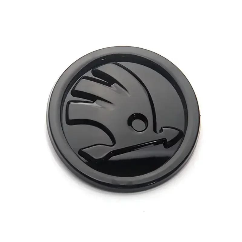 

Car Sticker 2025 New 80MM 90MM Emblem Car Front Hood Badge Rear Trunk Sticker For Skoda Octavia Rapid Kodiaq Karoq Fabia Kamiq S 90MM Front