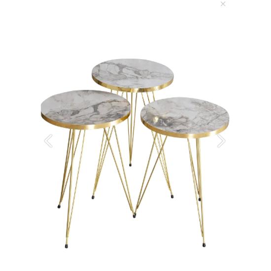 Nesting Table Gold Efes Wire