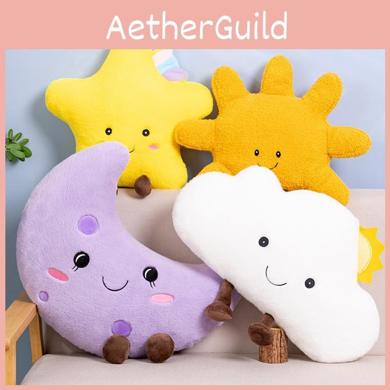 Cute Starry Sky Series Plush Toy Cushions With Soft Fluffy Clouds And Stars