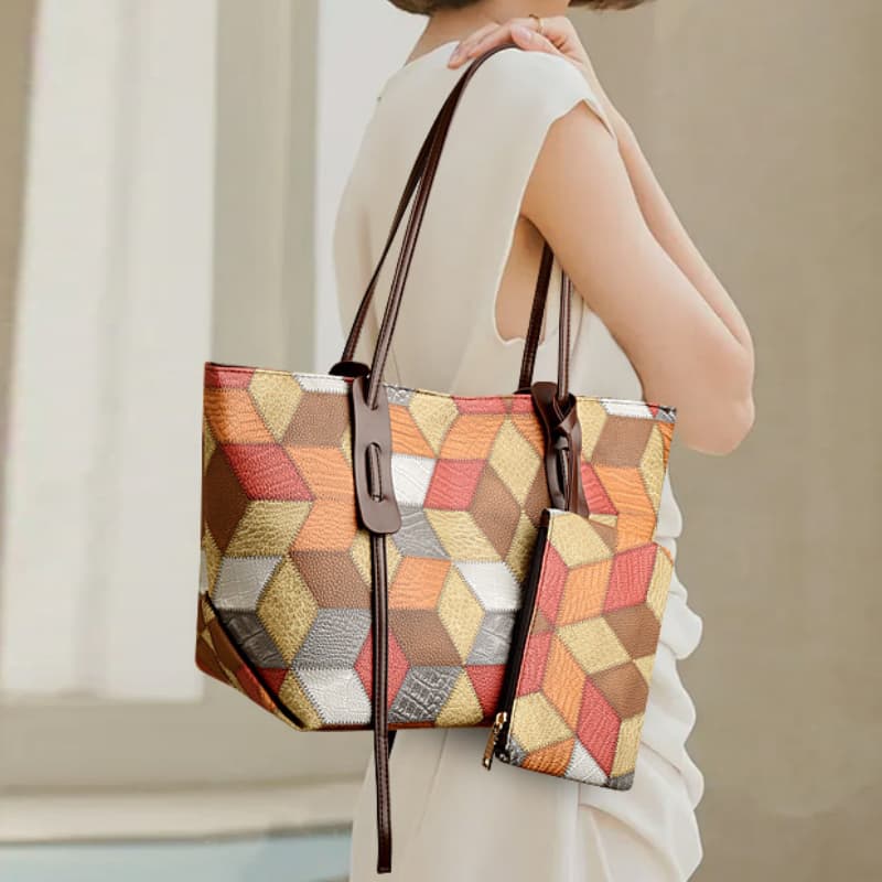 Stylish retro shoulder bag minimalist handbag
