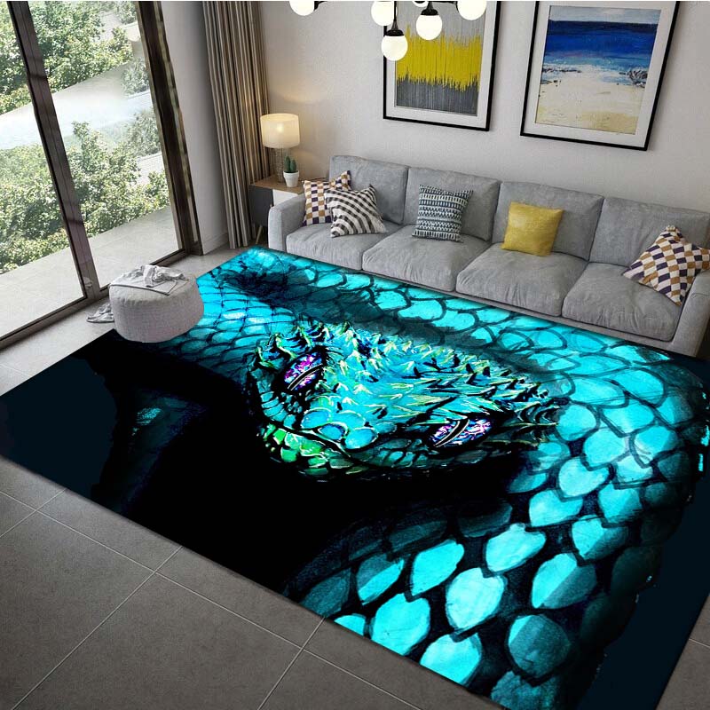 

Килимок зі змією Килимок для тварин Килимок для дверей Домашній килим Тварини Мистецтво для вболівальників Гарний портрет змії Килимок Декор для домашнього життя 80x160cm