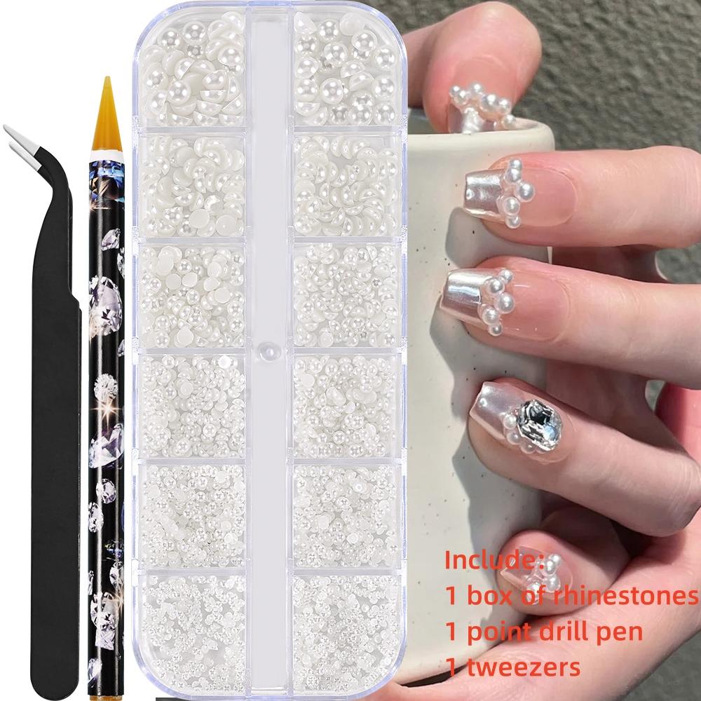 

1 коробка роскошных блестящих алмазных страз для дизайна ногтей, каменные стразы, стеклянные 3D-принадлежности для ногтей, ювелирные изделия AB/цветные украшения для маникюра с горячей фиксацией#