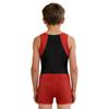 Jungen Rundhals Ärmellos Leotard Bodysuit Jumpsuit Shorts Set Gymnastik Yoga Workout Wettkampf