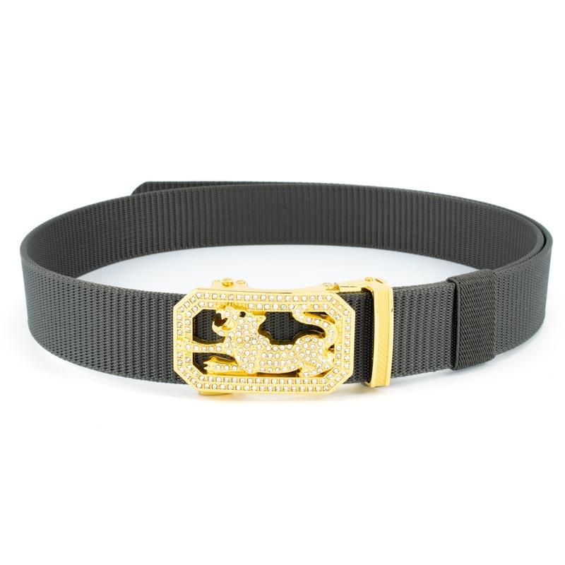 Zodiac Tiger Nytt Nylon Automatisk Spenne Herrebelte 3,5 cm Personalisert Innlagt Legeringsspenne Belte