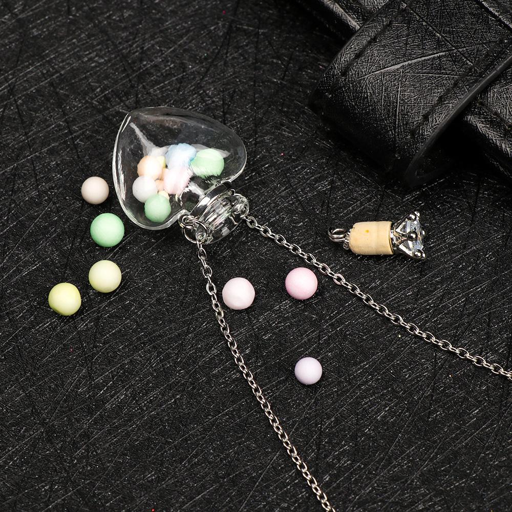Water Drop Heart Essential Oil Pendant Memorial Jewelry Perfume Jewellery Glaze Vial Necklace