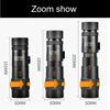 10?Monokulární dalekohled 300x40mm Zoom Kompaktní vodotěsný dalekohled s držákem na smartphone Stativ pro