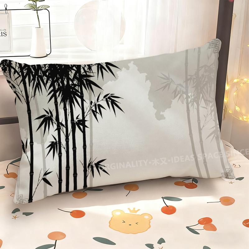 Bamboo Pattern Rectangle Pillowcase Suitable For Sofa Bedroom Car Pillow Cover Cushion Rectangular Back Cushion