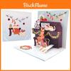 Christmas 3d Cat Piano Greeting Card With Handwritten Message For Women Gift