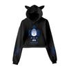 Stylish Women's Hooded Pullover Sweatshirt With Stray Kids Print, Trendy Long-sleeved Top.
