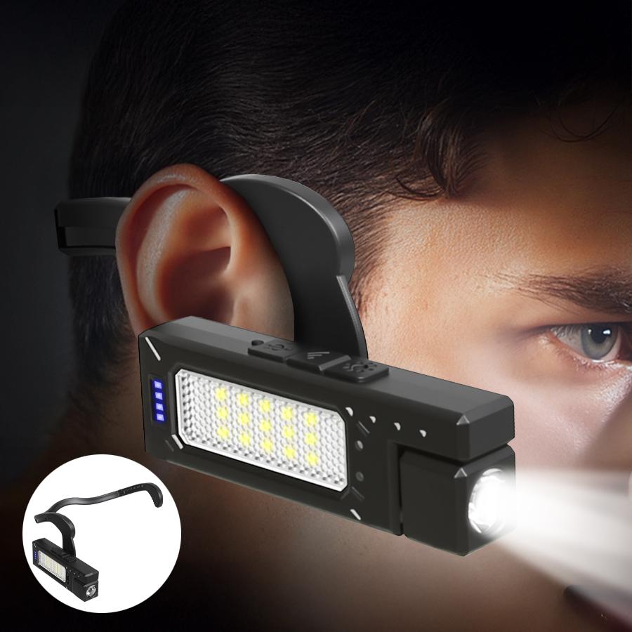 Sensor Ear Headlamp Rechargeable Led Flashlight COB Headlight with Magnet Headtorch Outdoor Waterproof Camping Fishing Lantern