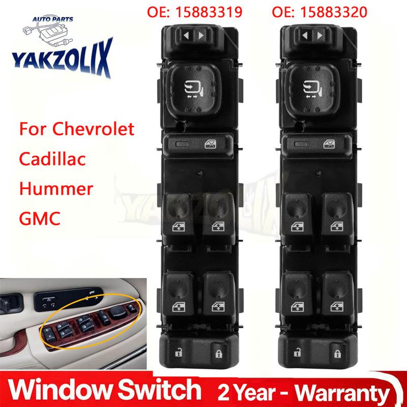 15883319 15883320 Power Window Switch for Cadillac GMC Sierra Yukon Chevrolet Suburban Tahoe Hummer H2 2003 2004 2005 2006 2007