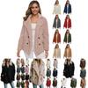 Luxuriös Weicher Damen Teddybär Faux Fur Fleece Wintermantel Cardigan Jacke