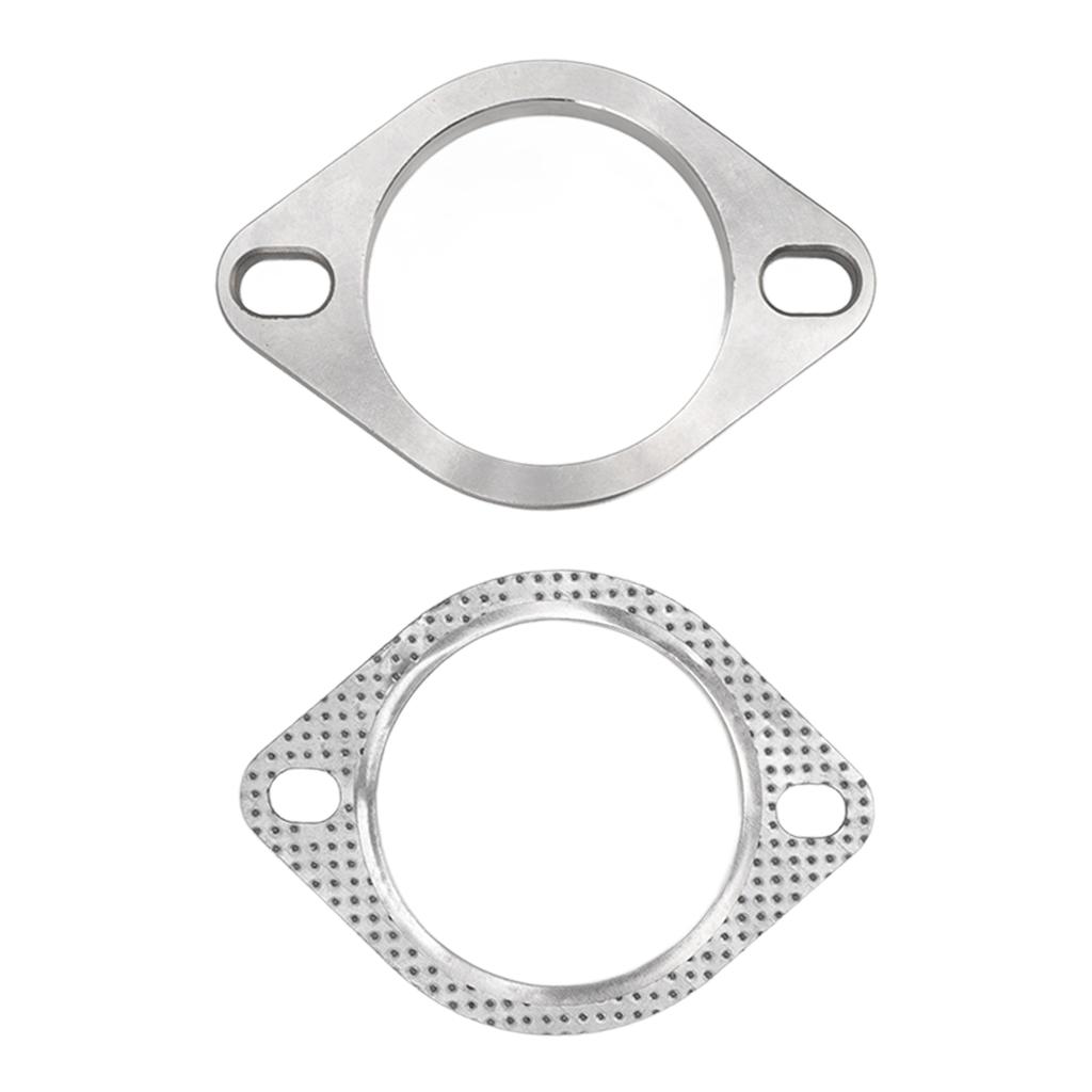 2 Bolts 3in Exhaust Flange Connection Kit Metal Alloy Universal for Exhaust Downpipe Catback Headers